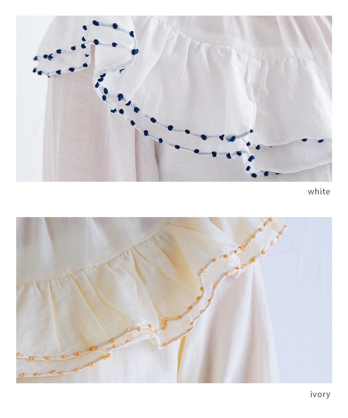 セール】シルクコットンフリルブラウス | kapuwa