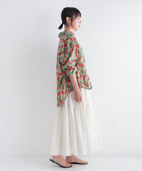 Tulip コットンカディモスリンオーバーブラウス