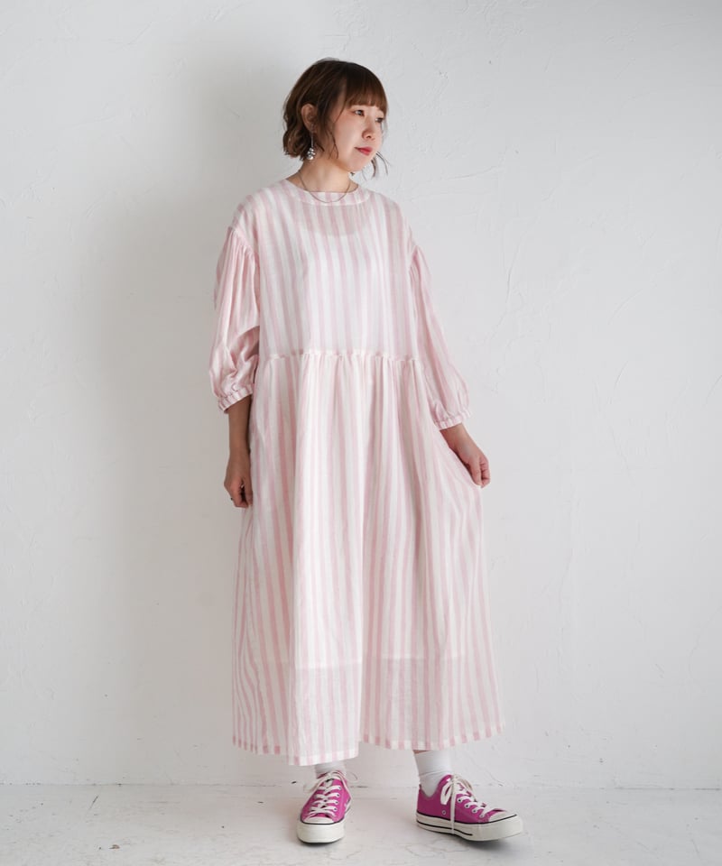 カディワンピース / モスリンストライプ | kapuwa