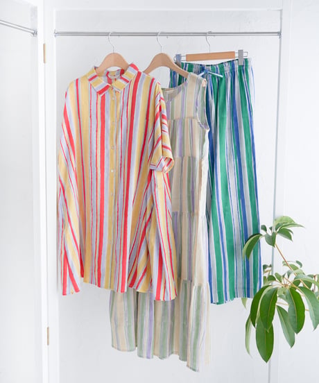 Multi stripeカディティアードワンピース