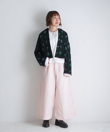 アリ刺繍コーデュロイジャケット