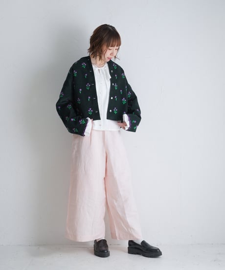 アリ刺繍コーデュロイジャケット