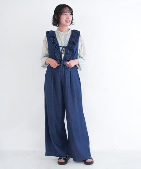 デニムフリルベスト