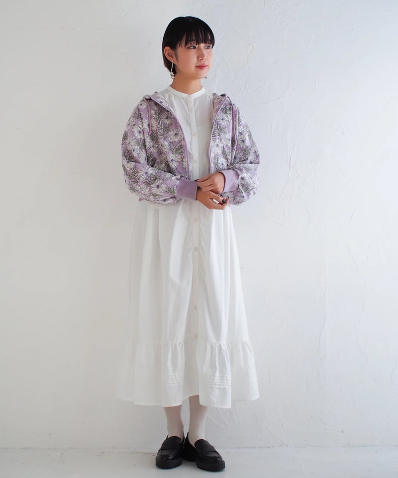 【大人気】SANDRO コットン ギャザー入り ミディワンピース コットンカディギャザーワンピース | kapuwa