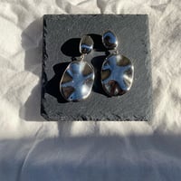vintage  silver wave pierce・earring
