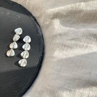 silver stone  long pierce・earring