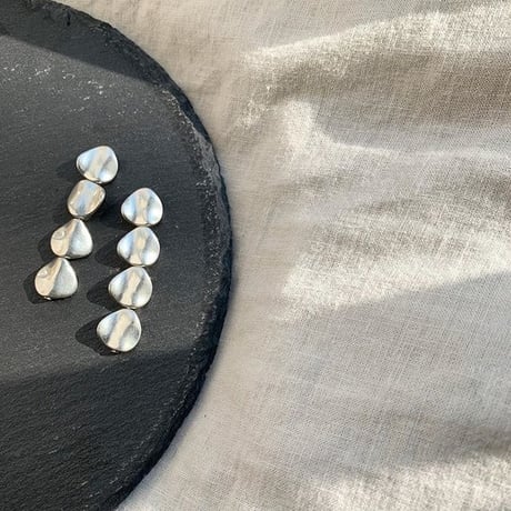 silver stone  long pierce・earring