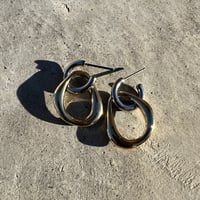 《予約販売》 2way gold silver hoop pierce