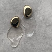 【予約販売】gold clear distorted pierce・earring