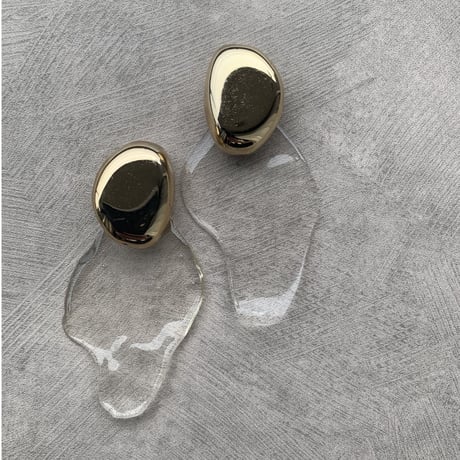 【予約販売】gold clear distorted pierce・earring