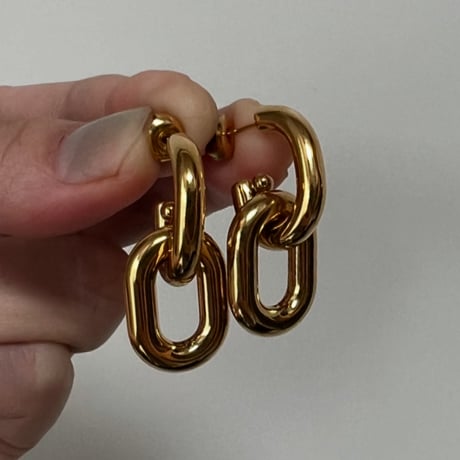 《予約販売》design pierce earring(gold ver. silver gold mix ver.)