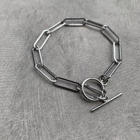 silver square chain bracelet