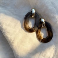 gold × gray marble pierce・earring