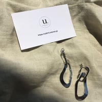 silverウエーブメタル(mini)ピアス・イヤリング