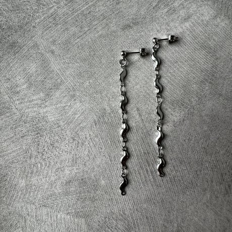 vintage chain long pierce earring