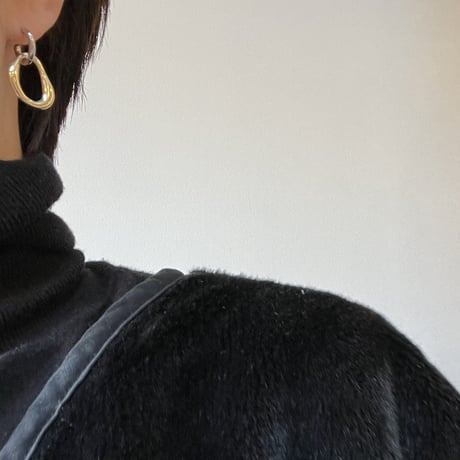 《予約販売》 2way gold silver hoop pierce