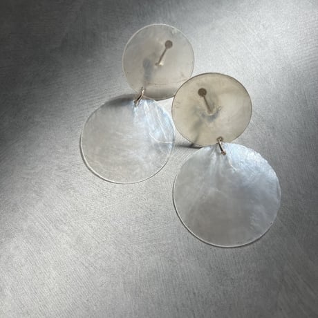 clear shell pierce・earring