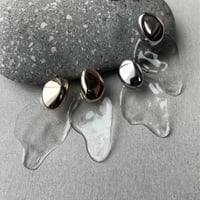 distorted mini pierce earring(gold silver)