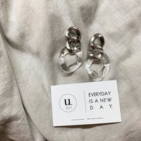 silver clear chain pierce・earring