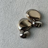 【予約販売】 gold silver stone clear pierce earring