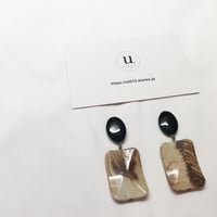 Blackstone×marbleスクエアパーツピアス・イヤリング