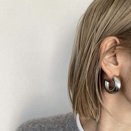 《予約販売》metal hoop pierce earring(3cm)