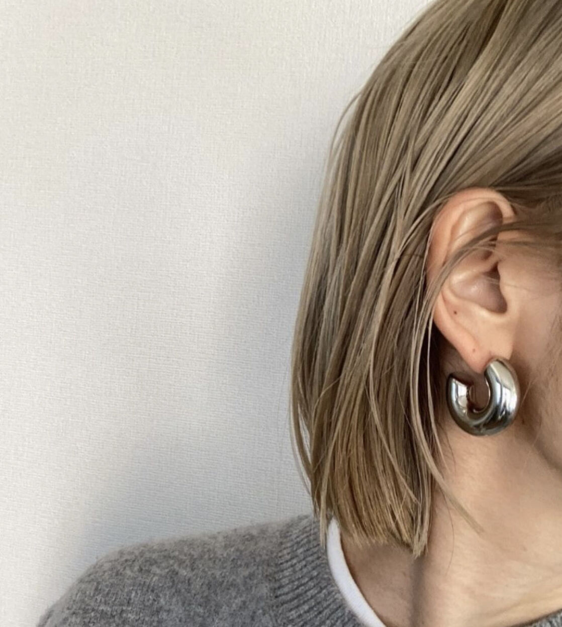 予約販売》metal hoop pierce earring(3cm) | u.tokyo