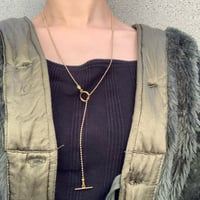gold ball chain long necklace