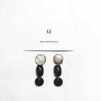 ヴィンテージパーツ×ウッドビーズピアス・イヤリング