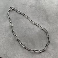 silver square chain necklace