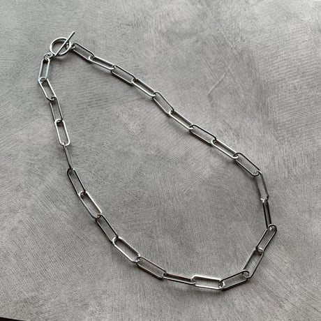 silver square chain necklace