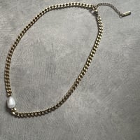 《予約販売》gold chain pearl necklace