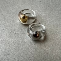 clear stone ring(gold silver)