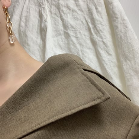 gold chain clear pierce・earring