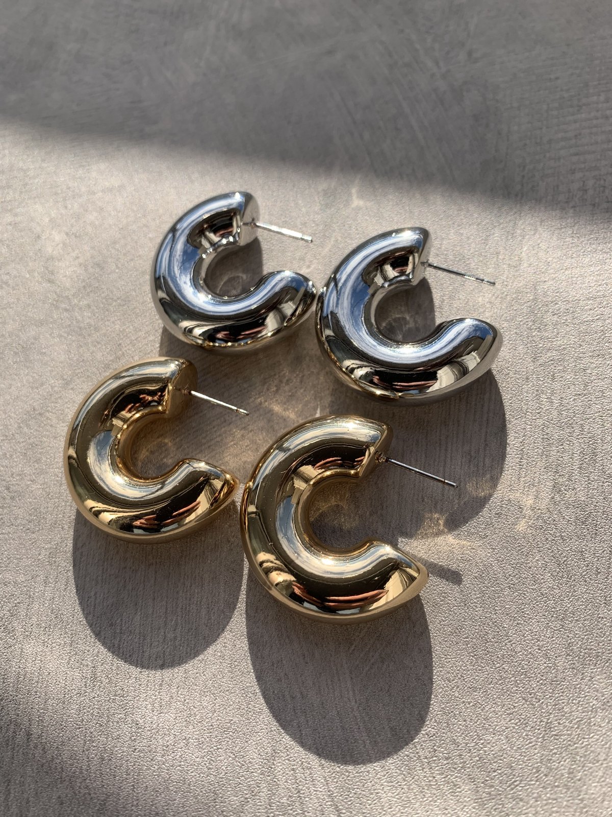 予約販売》metal hoop pierce earring(3cm) | u.tokyo
