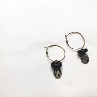 ゼブラジャスパーフープピアス