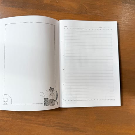 ハラミチヨさんが描く！モデルはもりねこのねこ　オリジナルノート（A5サイズ）