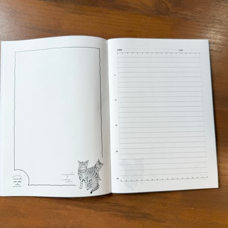 ハラミチヨさんが描く！モデルはもりねこのねこ　オリジナルノート（A5サイズ）
