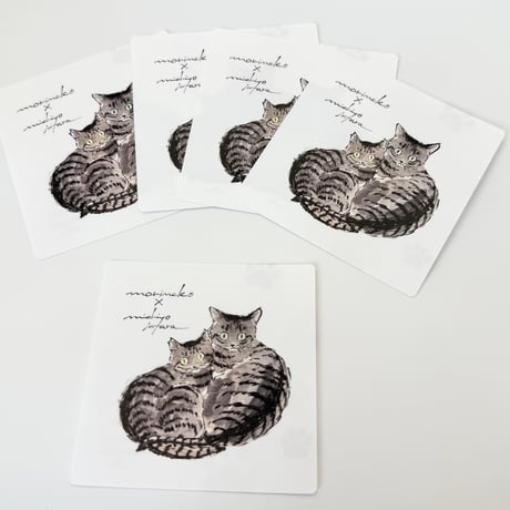 ハラミチヨさんが描く🐾ミニメッセージカード（５枚入り）