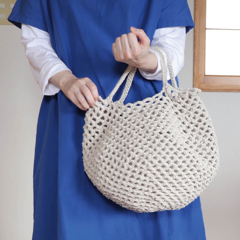 ズパゲッティ ハンドメイド バック 含む ダークグレー