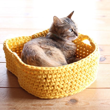 データ版レシピ「ねこ顔シルエットのバスケット -Cat face basket- 」