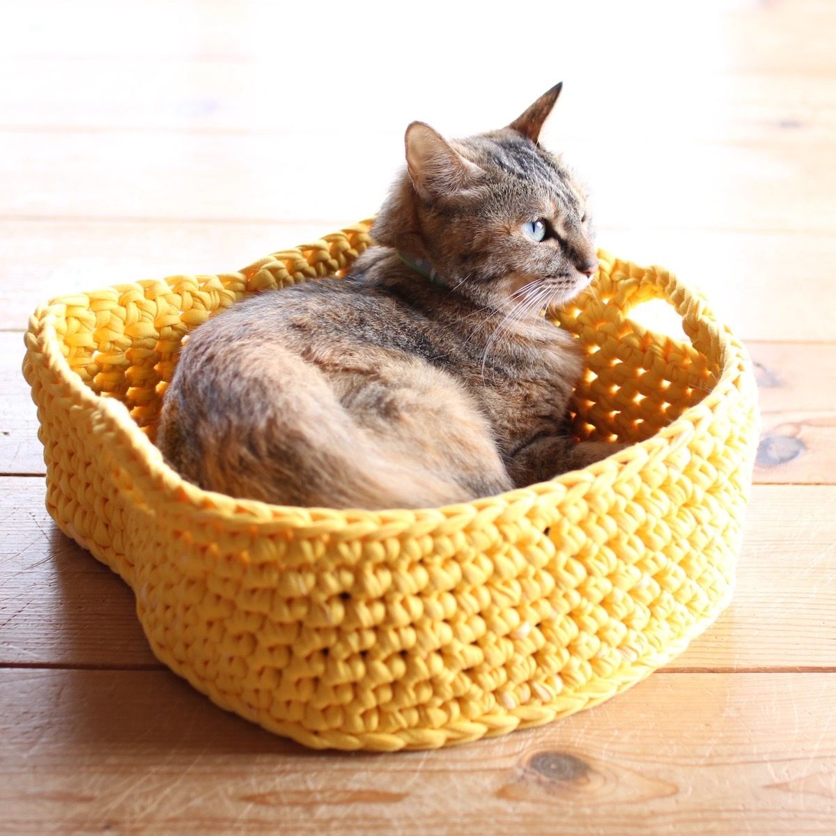 データ版レシピ「ねこ顔シルエットのバスケット -Cat face basket