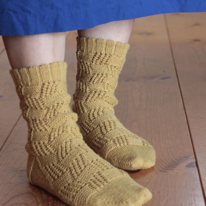 データ版レシピ「ブロック柄のソックス」 | しずく堂 Store