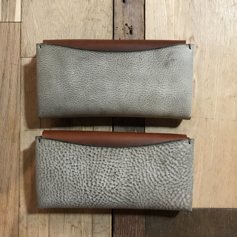 Dew-003 長財布スリム アラスカ（ロウビキのイタリアンレザー） | m