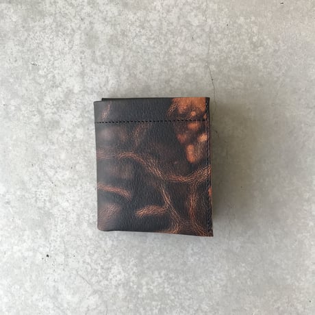 泥染革　Dew-001 二つ折財布