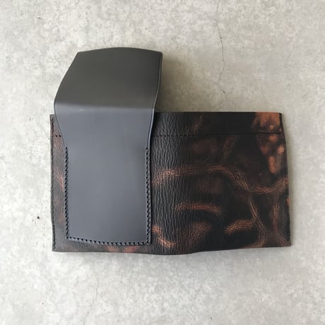 泥染革　Dew-001 二つ折財布