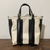ストライプ　帆布トートバッグ Sサイズ