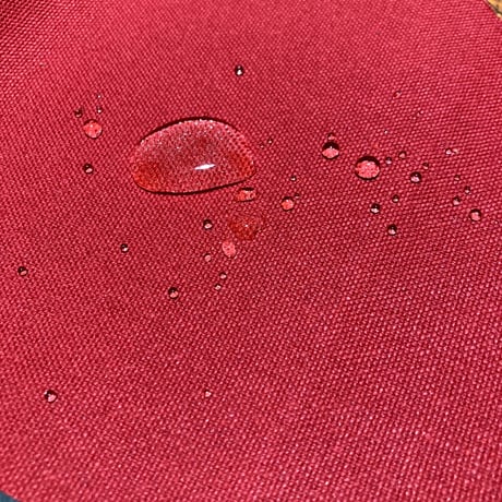帆布ボディバッグーS　ベージュ×赤茶
