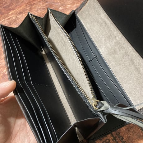 泥染　差込長財布