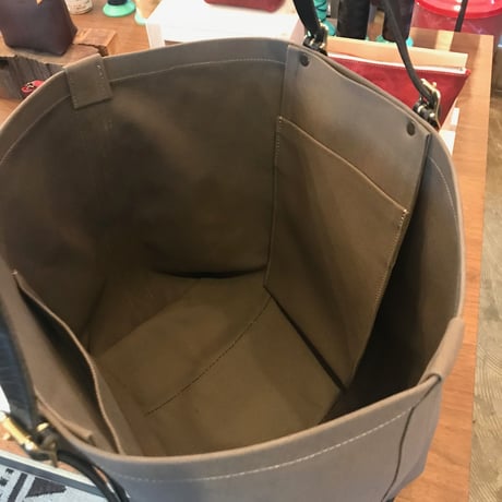 帆布トートバッグMサイズ　グレー×黒